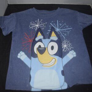 Bluey Toddler Boys Graphic Americana Crewneck Tee with Short Sleeves, Size 4T